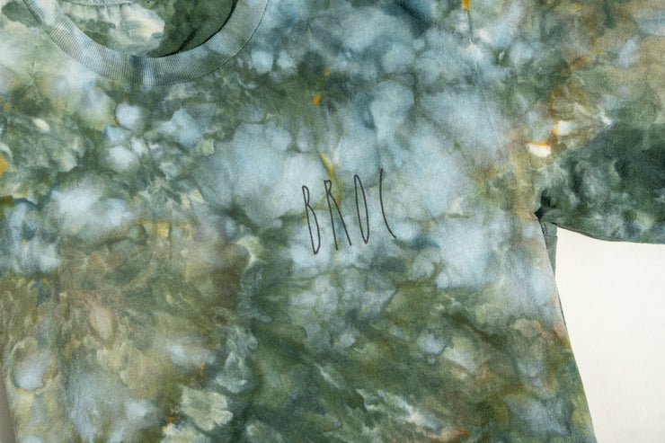 UNA Ice Dyed Organic Long Sleeve Shirt | Forest